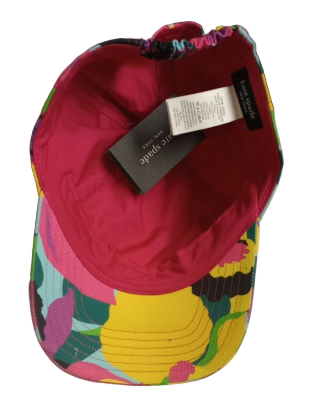 🆕🌺KATE SPADE "ORCHID BLOOM" MULTICOLOR FLORAL TROPICAL BASEBALL CAP 🌸 - Picture 6 of 9
